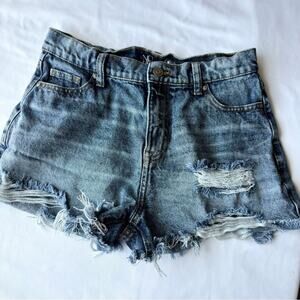 NOBO Frayed Denim Jean Shorts Women’s Size Small